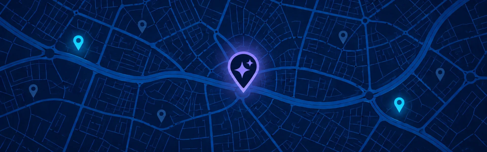 Pantalla de un asistente de IA recomendando negocios locales sobre un mapa de Málaga
