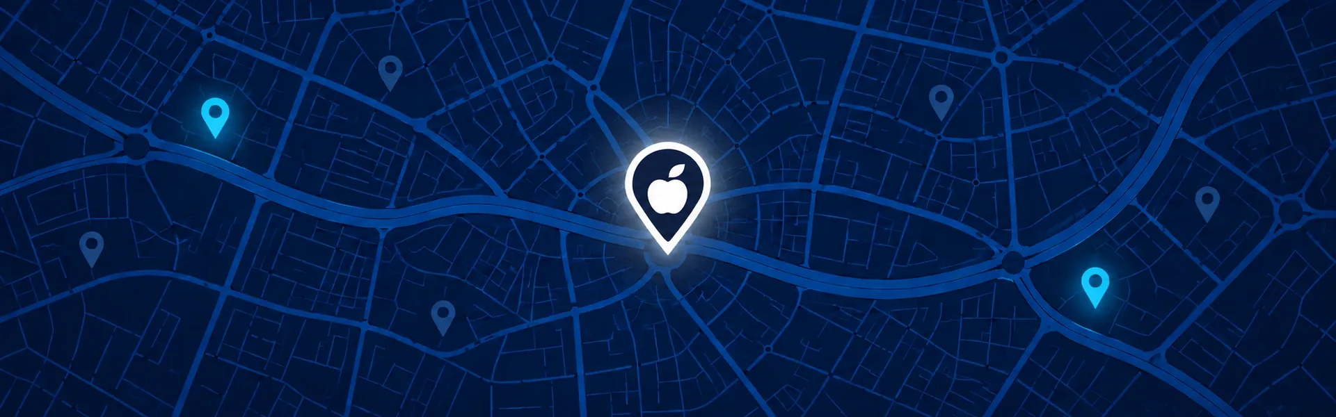 Mapa en un teléfono móvil con el marcador de un negocio local: cómo aparecer en Apple Maps